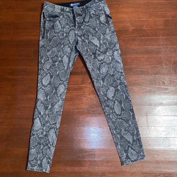 Democracy Absolution snake print skinny jeans Sz6 - Picture 3 of 9